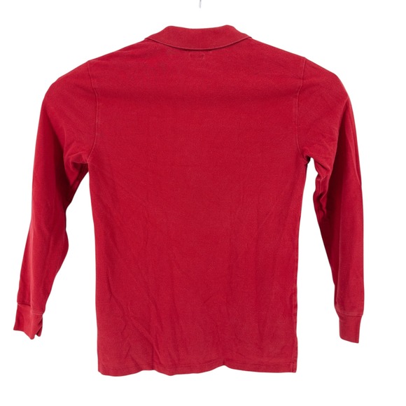 Polo Ralph Lauren Boys XL 18-20 Classic Fit Red Long Sleeve Polo Shirt Navy Pony - Picture 4 of 6